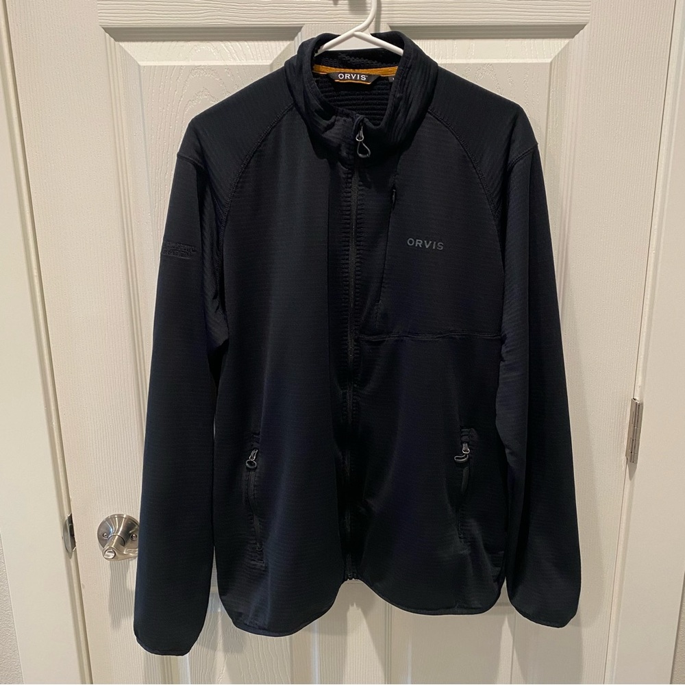Men’s Large Orvis Full Zip Waffle Fleece Jacket